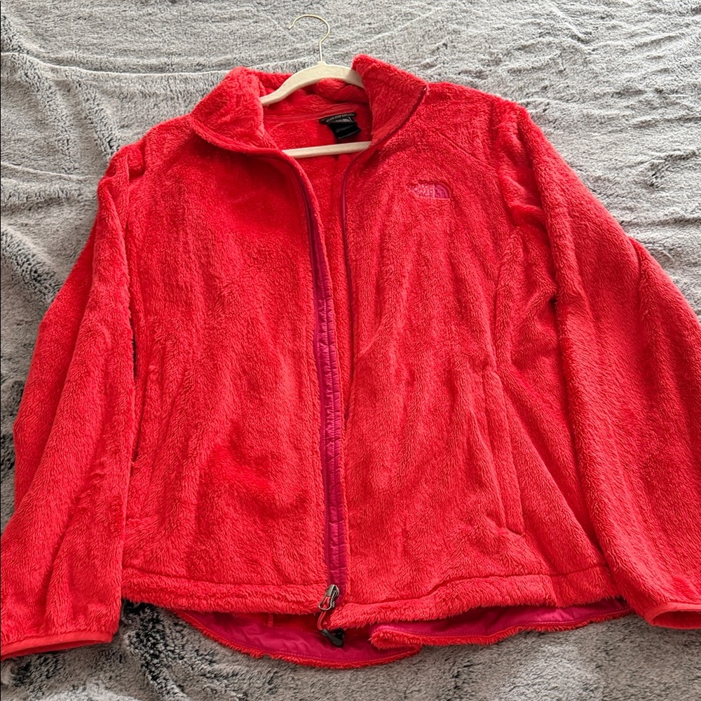 The North Face Bright Red Plush Fleece Jacket